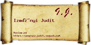 Izményi Judit névjegykártya